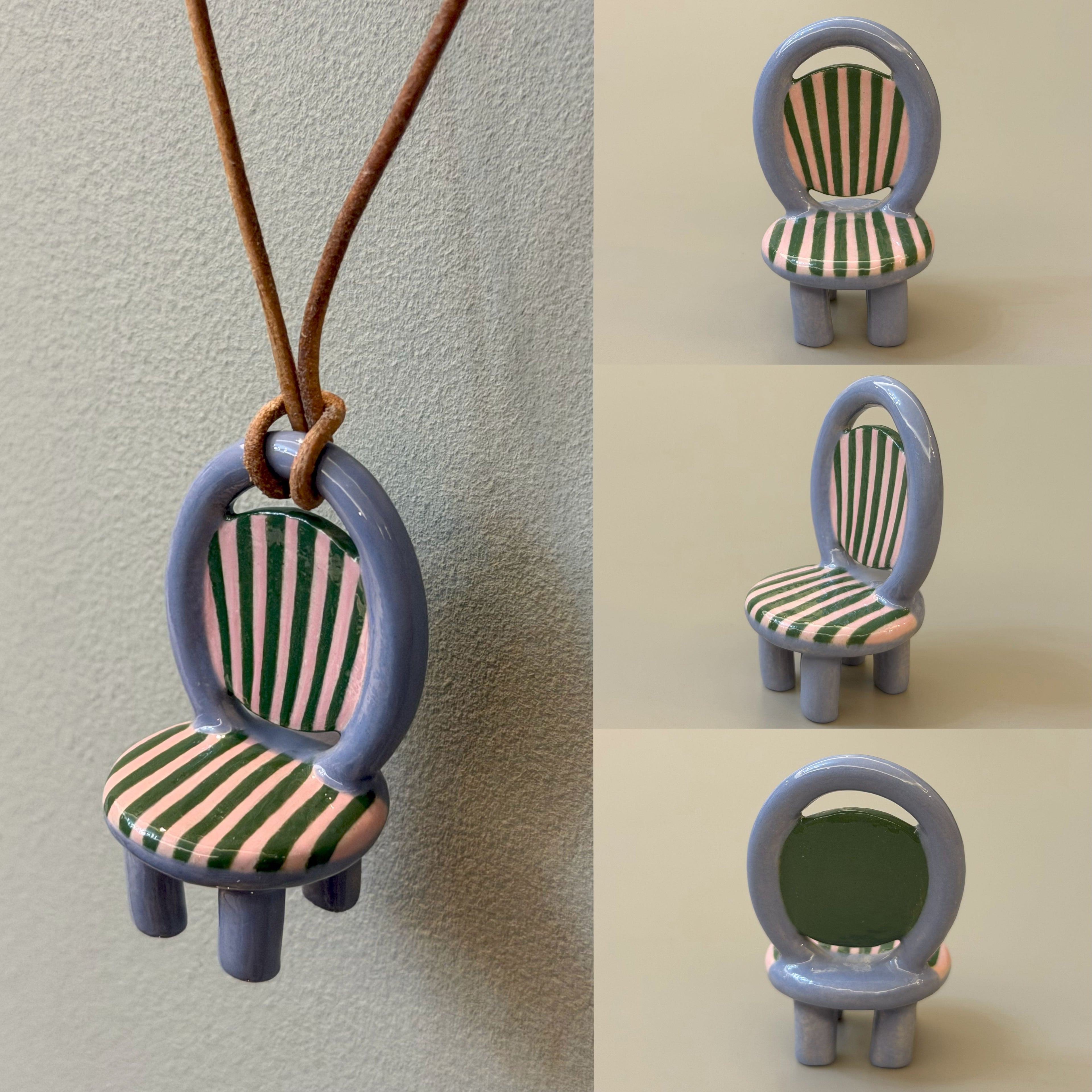 Stripes — Ceramic Chair Necklace