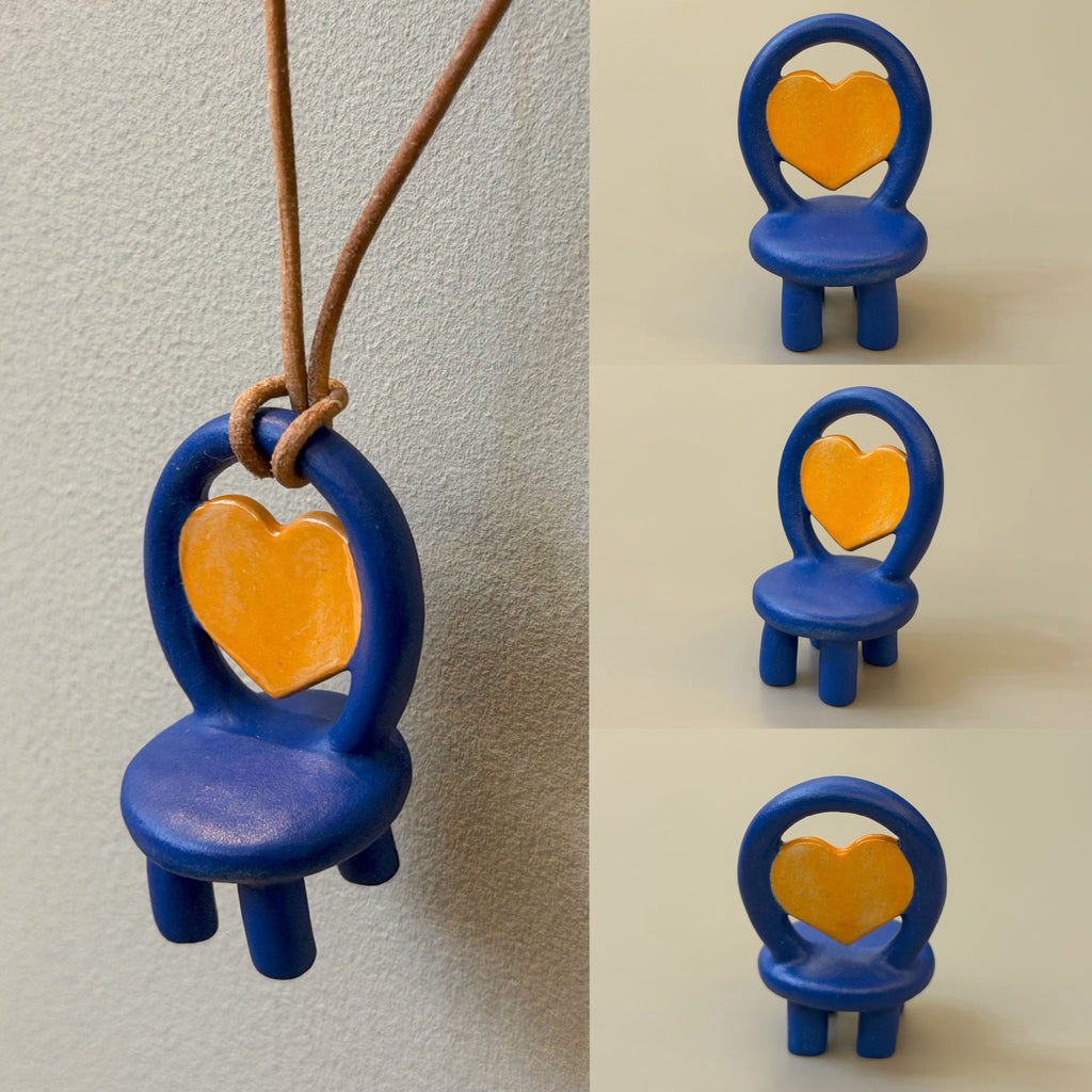 Heartfire & Sea — Ceramic Chair Necklace