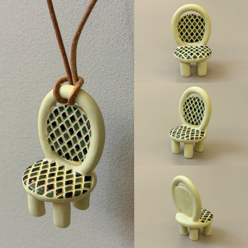 Handcrafted Squares — Ceramic Chair Necklace